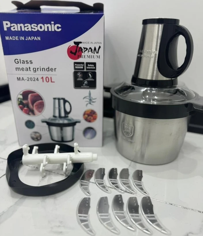 خردکن 10 لیتری پاناسونیک ژاپن- 10 تیغه- موتور بزرگ 9000W وات -مدل 2024