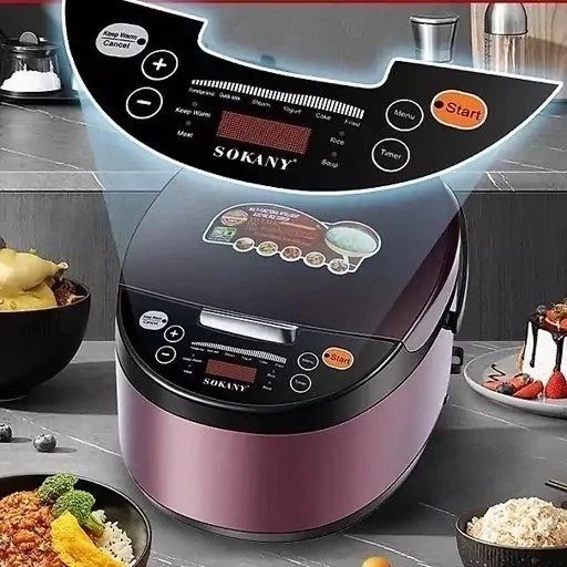 پلوپز دیجیتال ۵ کاره سوکانی ظرفیت ۶ لیتر مدل Sokany Sk-07078