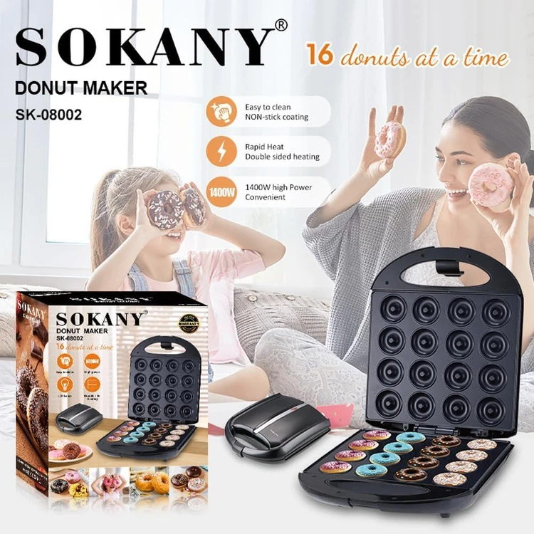 دونات ساز ۱۴۰۰ وات ۱۶ عددی سوکانی اصل مدل sk-08002