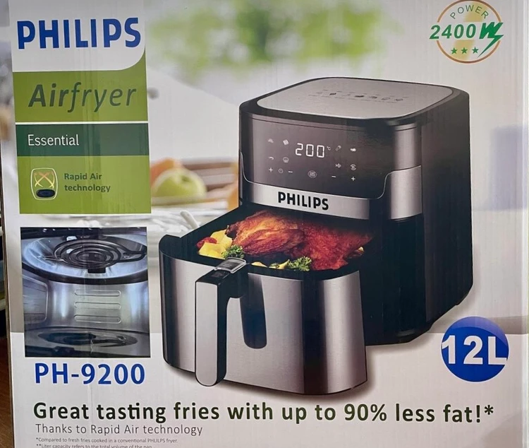 سرخ کن دوالنمت فیلیپس-ظرفیت 12 لیتری تمام استیل سبددار مدل PH-9200