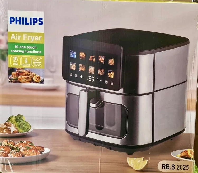 سرخ کن دوالنمت فیلیپس- ظرفیت 14 لیتری تمام استیل جلو پنجره ای مانیتور دار- قدرت 3000W وات مدل RB.S 2025