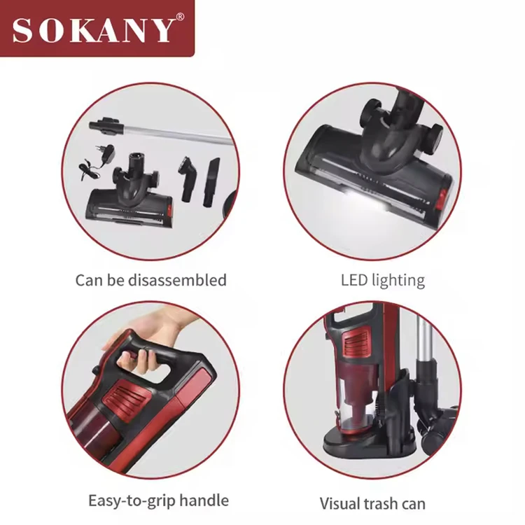 جارو عصایی شارژی ۲۰۰۰ وات سوکانی مدل SOKANY SK-3390