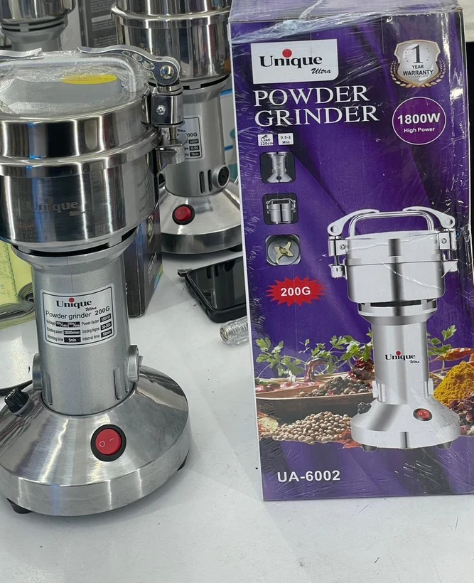 آسیاب صنعتی یونیک- ظرفیت 200 گرم قدرت 1800W وات مدل UA-6002