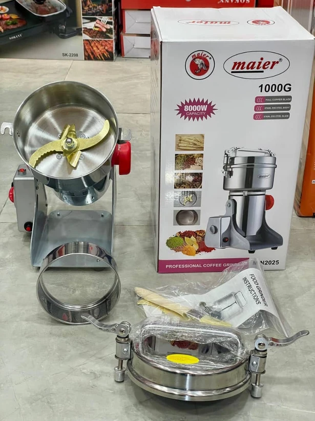 آسیاب صنعتی مایر- ظرفیت 1000G گرمی قدرت 8000W وات مدل M.N2025
