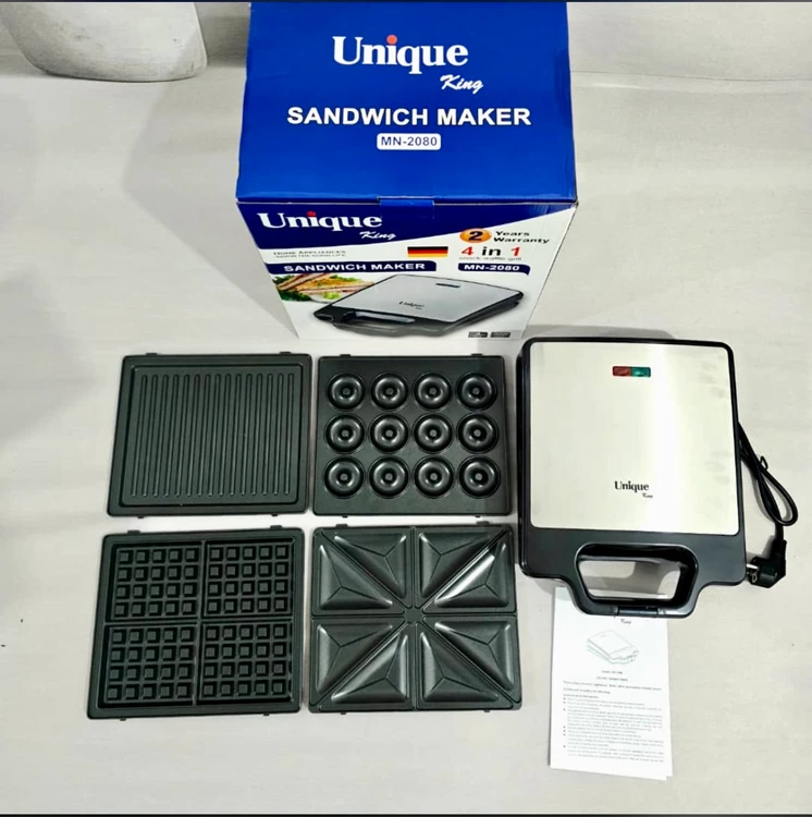 ساندویچ ساز ۴ کاره قدرت 3000 وات یونیک مدل MN-2080