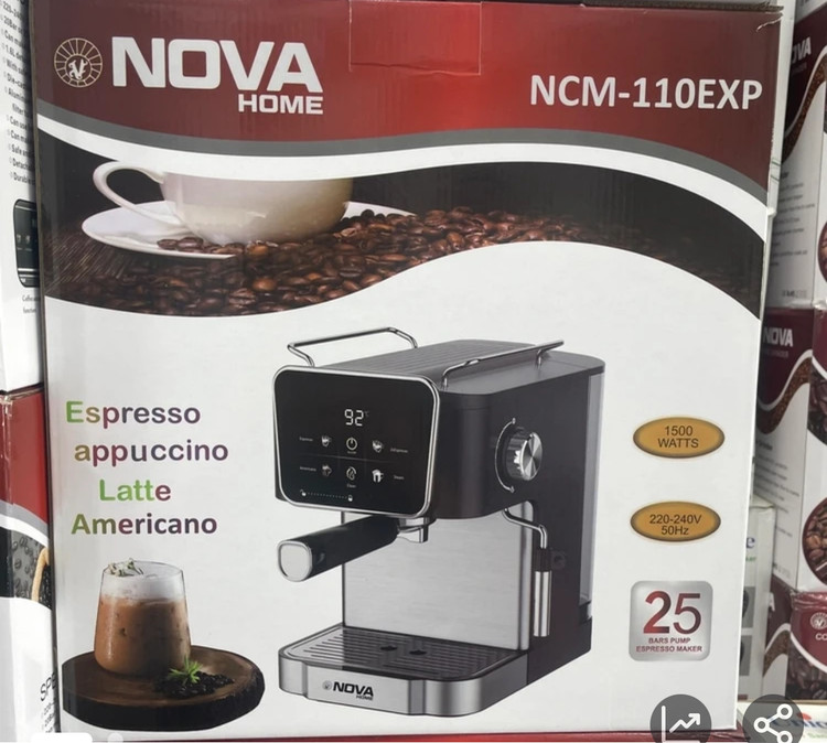 اسپرسو ساز نوا- فشار بخار 25 بار تمام لمسی مدل NCM-110EXP