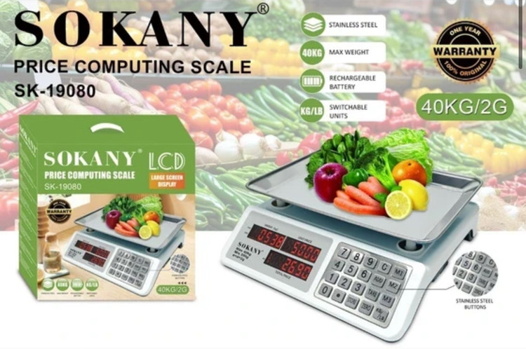 ترازو دیجیتال فروشگاهی سوکانی مدل SK-19080