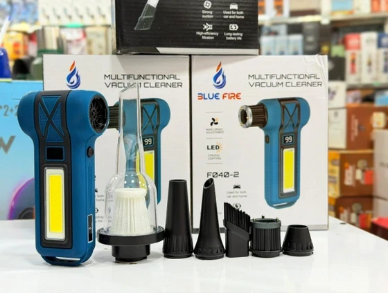 جت فن و جارو شارژی دو کاره F040-2 برند Blue Fire🚗😍