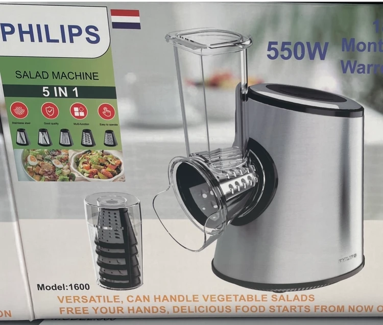 سالاد ساز فیلیپس- 5 تیغه قدرت 550W وات مدل 1600 👌🏻✅