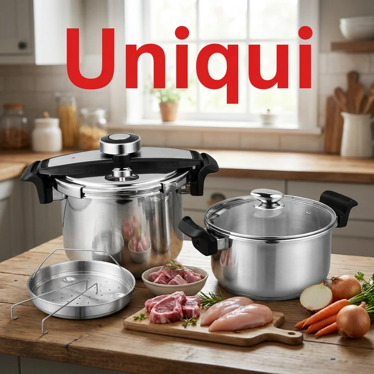 زودپز قابلمه دوقلو یونیک 6+8 لیتر یونیک مدل Uniqui
