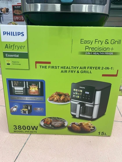 سرخ کن دوالمنت فیلیپس- ظرفیت 15 لیتری جلو پنجره ای مانیتور دار- قدرت 3500W وات- مدل PH-9276👌🏻😍
