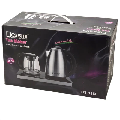 چای ساز دسینی مدل DS1166 ظرفیت ۲ لیتر با کتری استیل ضد زنگ