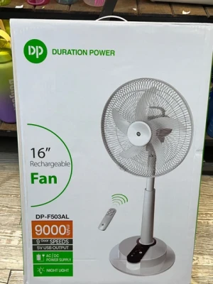 پنکه شارژی ایستاده دی پی مدل DP-F503AL سایز ۱۶ اینچ
