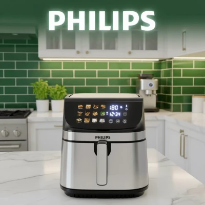 سرخ کن دوالمنت فیلیپس- ظرفیت 18/2 لیتری تمام استیل سبددار- مدل PHILIPS 9298