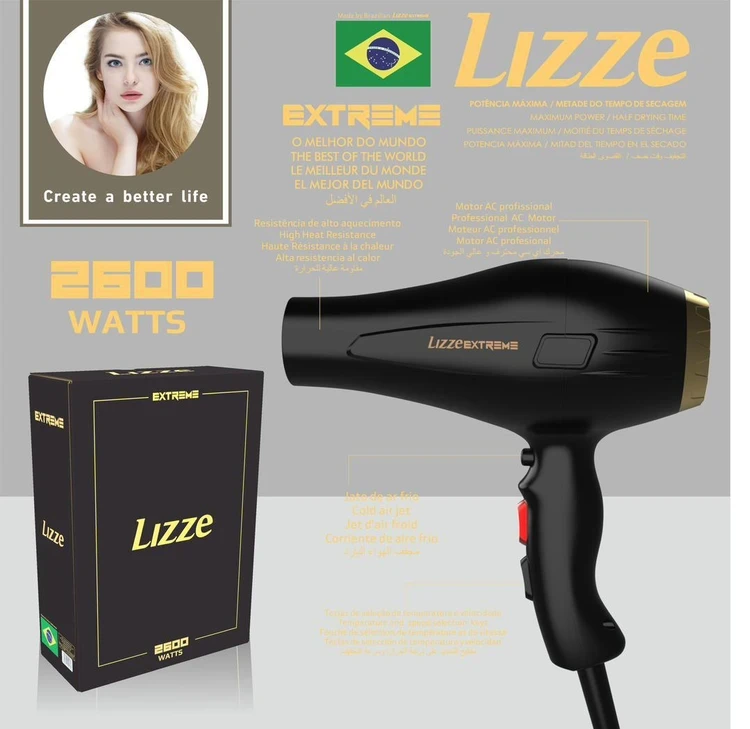 سشوار سالنی موتور سنگین حرفه ای لیز- توان 2600W وات