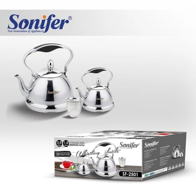 � ست کتری و قوری استیل سوت‌دار سونیفر مدل SF-2501
