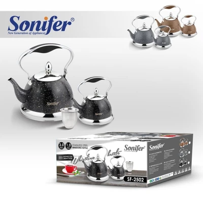 ست کتری و قوری سوت زن سونیفر مدل SF-2502 | طراحی گرانیتی