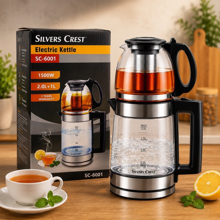 چایی ساز روهمی سیلورکرست- وارمردار مدل SC-6001S