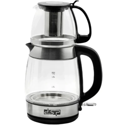 چایساز روهمی DSP مدل KK1286 | توان 2200 وات | کتری 1.7 لیتری + قوری 0.6 لیتری