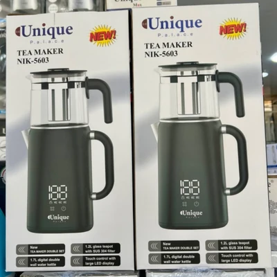 چای ساز دیجیتال یونیک مدل NIK-5603 با کتری 1.7 لیتری و قوری 1.2 لیتری