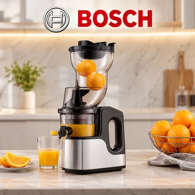 آبمیوه گیر و عصاره گیر بوش مدل MES4030 | اسلو جویسر 1200 وات با دهانه 110 میلی‌متری