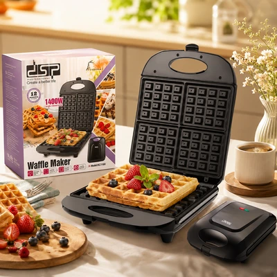 دستگاه وافلساز برقی ۴ خانه دی اس پی مدل KC 1160 – DSP KC1160 Waffle Maker