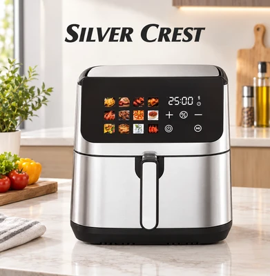 سرخ‌کن بدون روغن و گریل سیلور کرست مدل XL-9093-D ظرفیت ۱۵ لیتر توان ۲۴۰۰ وات